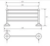 Полка Bemeta Retro 144202188 66 см, хром, золото