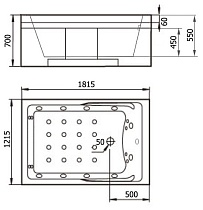 Акриловая ванна Gemy G9061 new O L 181x121 см