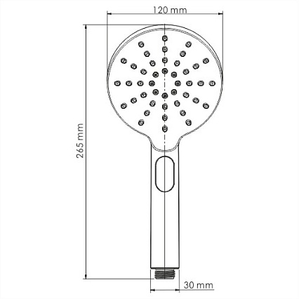 Душевая лейка WasserKRAFT A127 хром