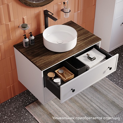 Тумба со столешницей Iddis Torr 80 см, МДФ макадамия орех