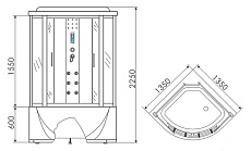 Душевой бокс Erlit Comfort ER4335T-C2