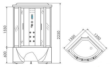 Душевой бокс Erlit Comfort ER4335T-C2