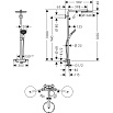 Душевая стойка Hansgrohe Raindance Select S Showerpipe 240 1jet P 27633700 с термостатом, белый матовый