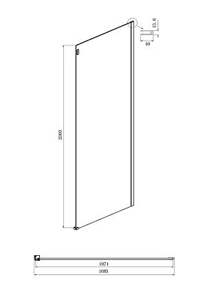 Душевой уголок Ambassador Benefit 150x110 19021204HB-110HB прозрачный, черный