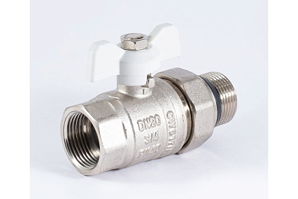 Шаровой кран PROFACTOR PF STANDARD с полусгоном, с уплотнением, в/н, ручка бабочка, 3/4 дюйма PF UBV 325 UR