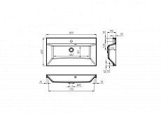 Раковина BelBagno BB800/450-LV-ART-AST-NERO 80 см черный