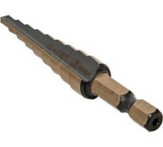 Ступенчатое сверло HSS 9 ступеней EKF ST-4-12/1