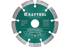 Диск алмазный сегментный по железобетону и бетону Kraftool Universal 125х22 мм 36680-125