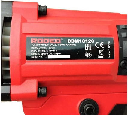 Дрель для алмазного сверления RODEO DDM18120