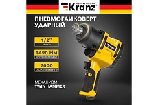 Пневматический ударный гайковерт Kranz 1/2, 1490 Нм KR-80-0704