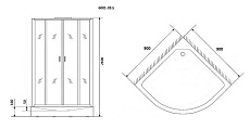 Душевая кабина Niagara Premium NG- 6001-01G 90x90