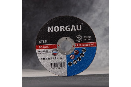 Диск отрезной по стали NT-PRO30 (125x3x22.2 мм) Norgau 083307125