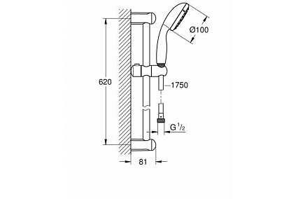 Душевой гарнитур Grohe Tempesta New 27598001