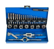 Набор плашек и метчиков из 32 предметов (М3-М12, металлический кейс) ТехноСталь t207032