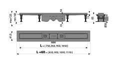 Душевой лоток Alcaplast Optima APZ12-750 75 см, без решетки