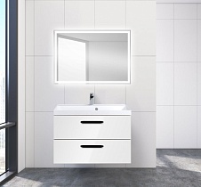 Тумба с раковиной BelBagno Aurora 80 см Bianco Lucido