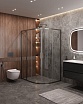 Душевой уголок Cezares MOLVENO-RH-2-120/90-C-GM-IV 120x90 прозрачный, оружейная сталь
