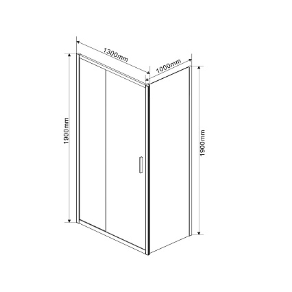 Душевой уголок Vincea Garda VSR-1G1013CLB 130x100 черный, прозрачный