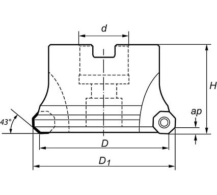 Корпус фрезы торцевой N100.D50/Z4 Norgau 022100050
