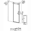 Душевая дверь Grossman Classic 110x195 тонированное, черный матовый 100.K33.04.110.21.10