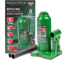 Гидравлический бутылочный домкрат Rockforce с клапаном 5т RF-T90504/DS/(51457)