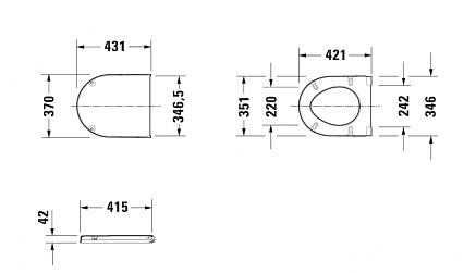 Крышка-сиденье Duravit Starck 3 Soft Close 0063890000