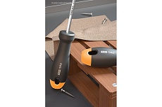 Шлицевая отвёртка Deli HOME SERIES GRAY HT1105C 5x100мм эксклюзивный дизайн, софттач пластик 130297