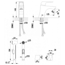 Смеситель для раковины Lemark Unit LM4516C с гигиеническим душем