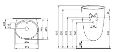 Раковина Bocchi Venezia 1083-007-0126 53.5 см жасмин