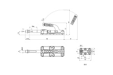 Плунжерный зажим с горизонтальным кронштейном KUKAMET 532-3-Q12