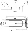 Акриловая ванна Ravak Formy 01 Slim 180x80 см C881300000