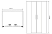 Душевая дверь Grossman Fly 140x190, прозрачное, хром GR-D140Fl