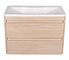 Тумба с раковиной Style Line Атлантика 60 см подвесная, ясень перламутр