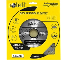 Диск пильный по дереву 200х32/30 мм, 24 зуба Pobedit 5307200