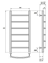 Полотенцесушитель водяной Point Афина PN04158BR П6 50x80, бронза