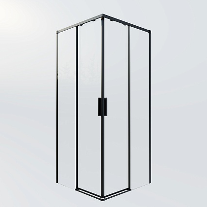 Душевой уголок Vincea Soft 2 VSS-3SO2900CLB 90x90 черный, прозрачное