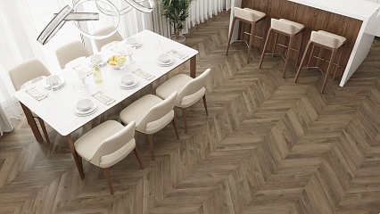 SPC ламинат Alpine Floor Chevron Alpine Дуб Насыщенный 600x127x5 мм, ECO 18-4