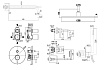 Душевой набор Paffoni Light KITLIG015HGSP006KING душ 30 см, брашированное медовое золото