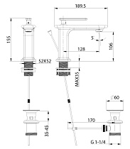 Смеситель для раковины Lemark Mista LM6406WG белый, золото