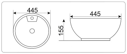 Раковина Gid N9428 44.5 см