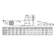Пневмогидравлический подкатной домкрат AE&T S40-2EL