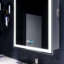 Зеркальный шкаф Silver Mirrors Киото LED-00002356 50 см, с подсветкой и часами
