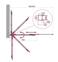 Шторка для ванны BelBagno LUCE-VF-11-90/145-P-NERO 90x145 рифленая, черный матовый