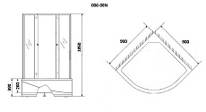 Душевой уголок Niagara Eco NG-006-14 90x90 матовый, с поддоном