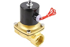 Электромагнитный клапан DN.ru двухходовой VS2W-100V-NC Ду25 Ру10 латунь, VITON 220B AC D130-01561
