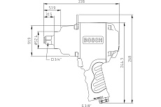 Пневматический ударный гайковерт Bosch 0607450616