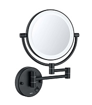 Зеркало косметическое Aquatek AQ4912MB с подсветкой, черный матовый