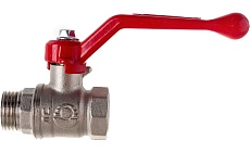 Шаровой кран для воды Valfex OPTIMA 1/2&quot; ВР/НР рычаг, никелированная латунь VF.215.NLR1.012.Bir