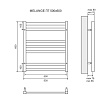 Полотенцесушитель водяной Lemark Melange LM49607 П7 50x60