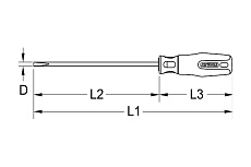 Отвертка KS Tools VDE 1000V 60 мм PH0 117.0522 177.0522